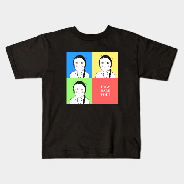 Greta Thunberg Kids T-Shirt by headache606